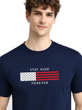 ADRO Typography Printed Round Neck Cotton Regular Fit T-shirt