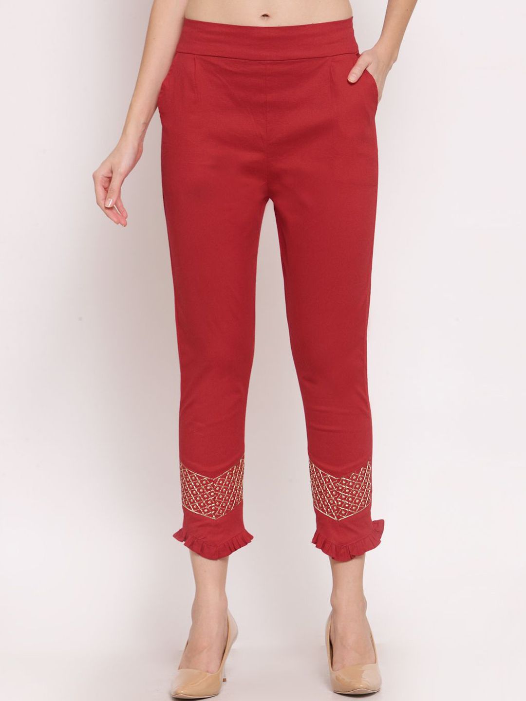 KLOTTHE Slim Fit Mid Rise Seluar