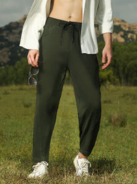Campus Sutra Men Relaxed Fit Mid-Rise Trousers
