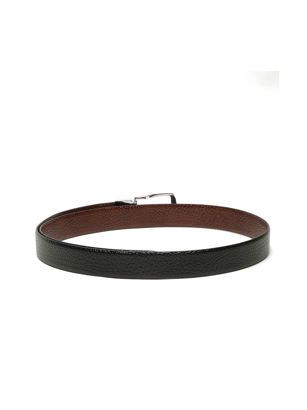 Teakwood Leathers Men Textured Leather Reversible Formal Belt