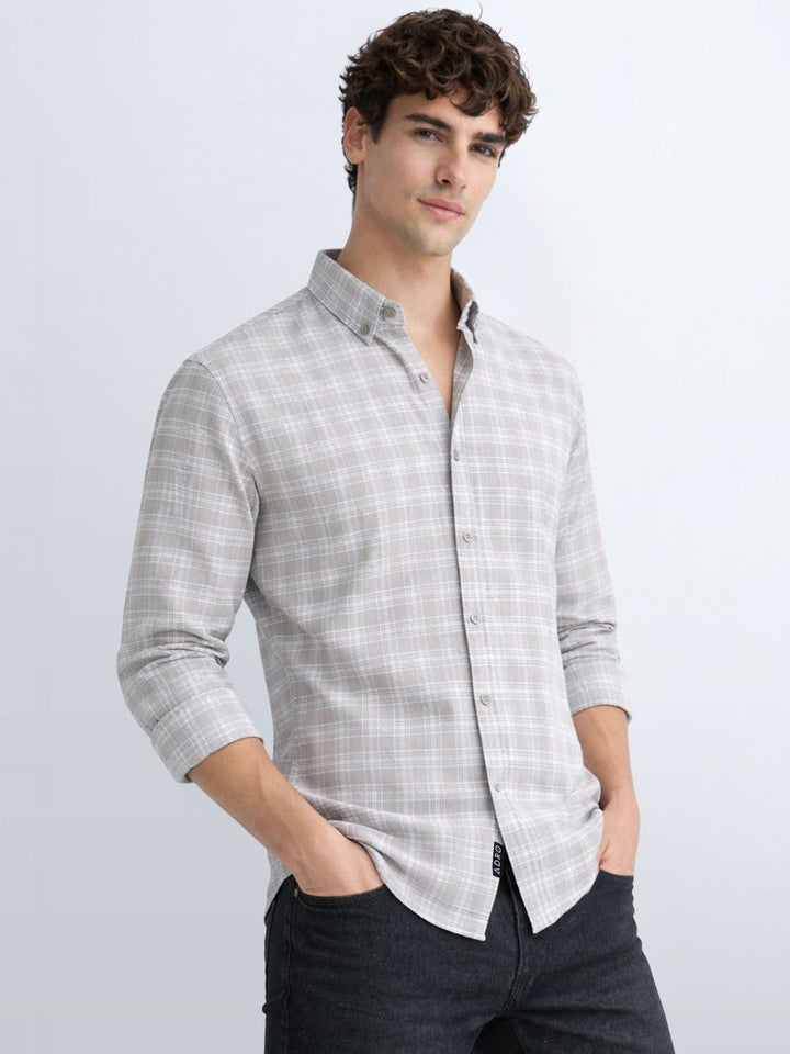 ADRO Men Standard Checked Casual Shirt