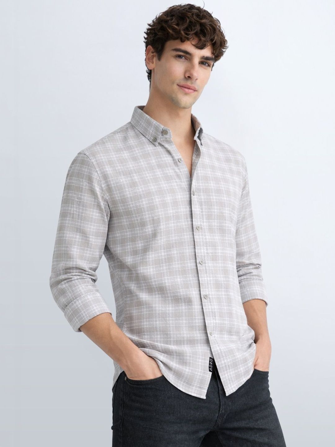 ADRO Men Standard Checked Casual Shirt