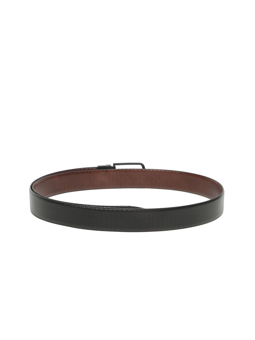 Teakwood Leathers Men Textured Leather Reversible Formal Belt