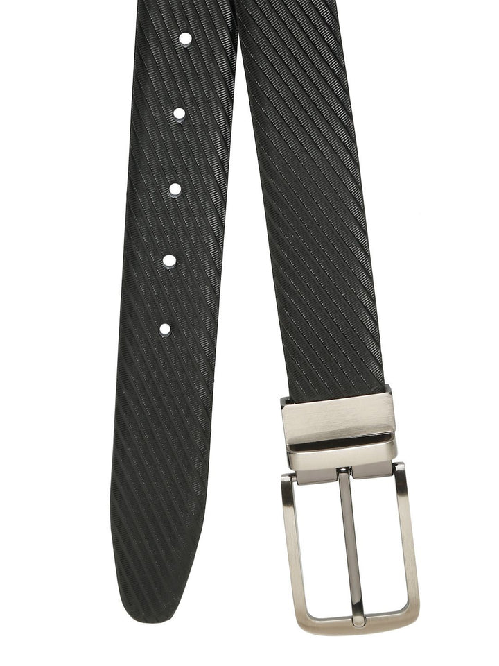 Teakwood Leathers Men Textured Leather Reversible Formal Belt