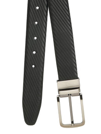 Teakwood Leathers Men Textured Leather Reversible Formal Belt