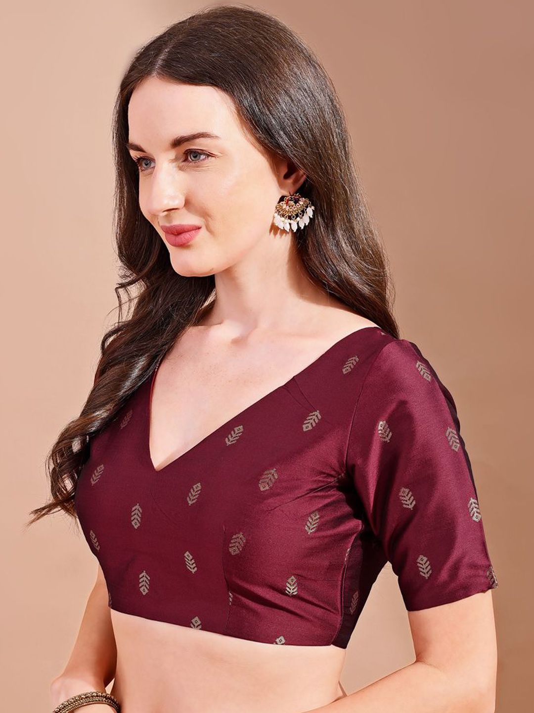 Tikhi Imli Woven Design Saree Blouse