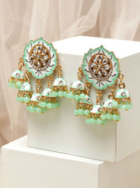 Anouk Gold-Plated Cubic Zirconia Contemporary Drop Earrings