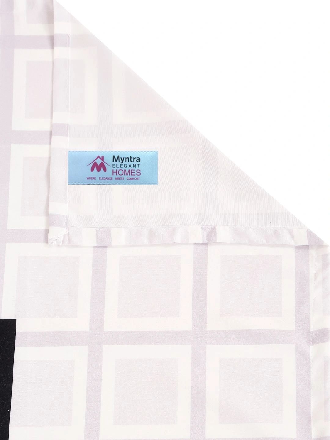 Myntra Elegant Homes White & Black Floral 400 TC King Bedsheet with 2 Pillow Covers