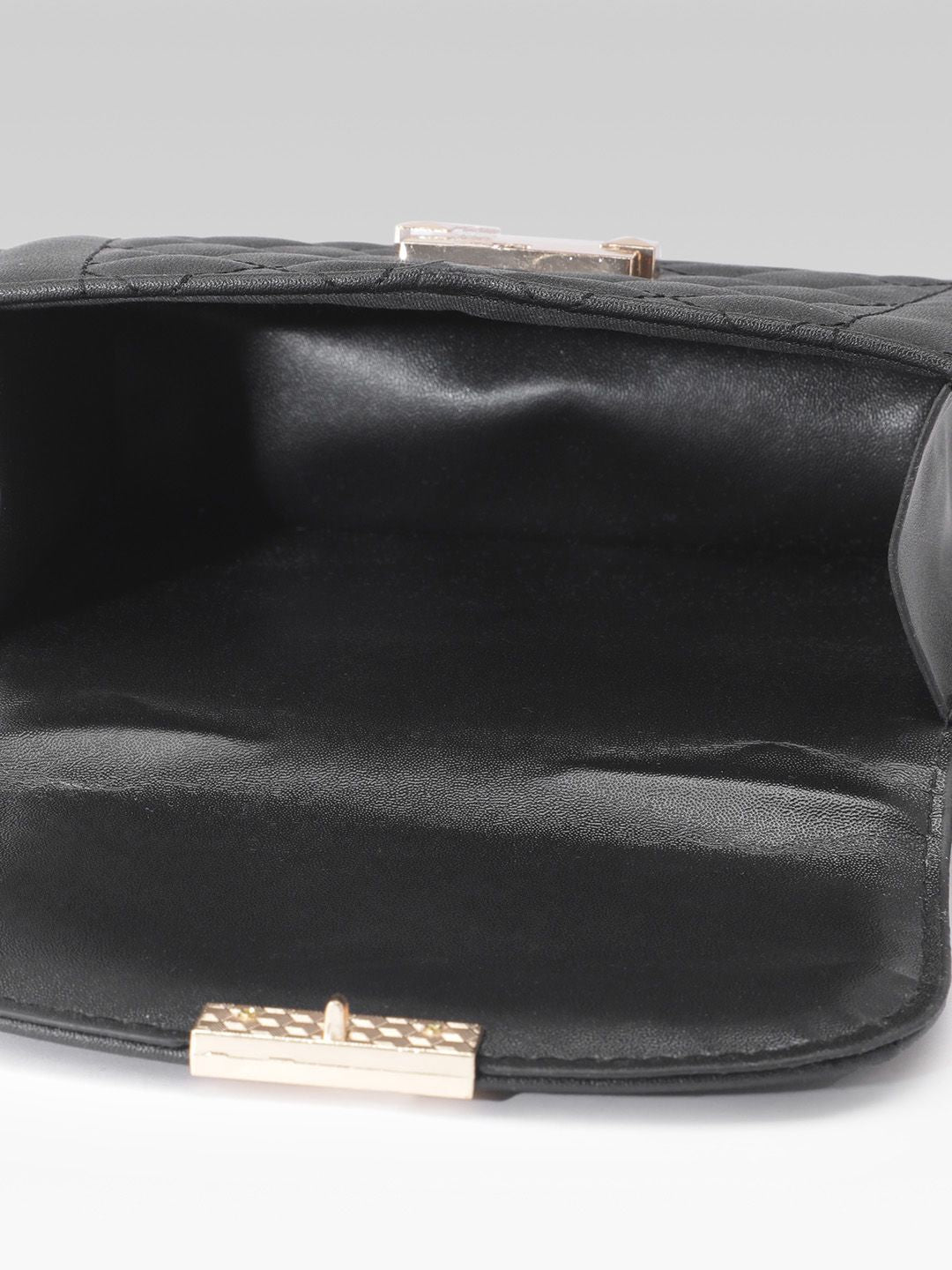 DressBerry Quilted Structured Satchel Bag