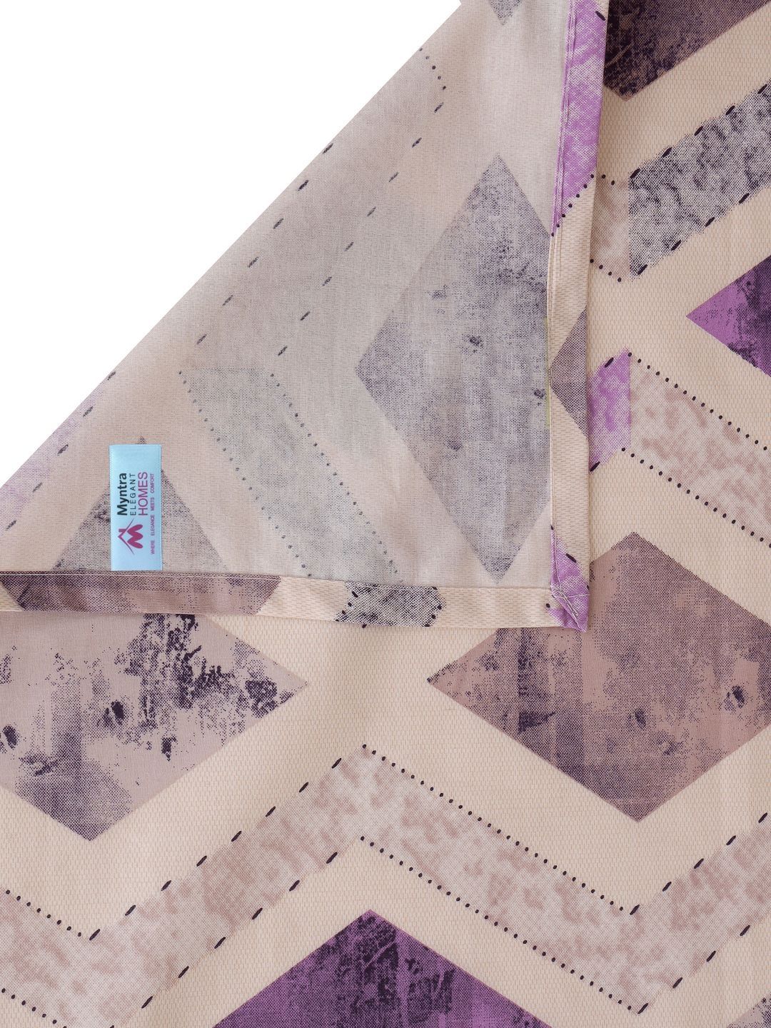 Myntra Elegant Homes White Geometric Pure Cotton 400 TC King Superfine Bedsheet dengan 2 Sarung Bantal-98 x 89 inci