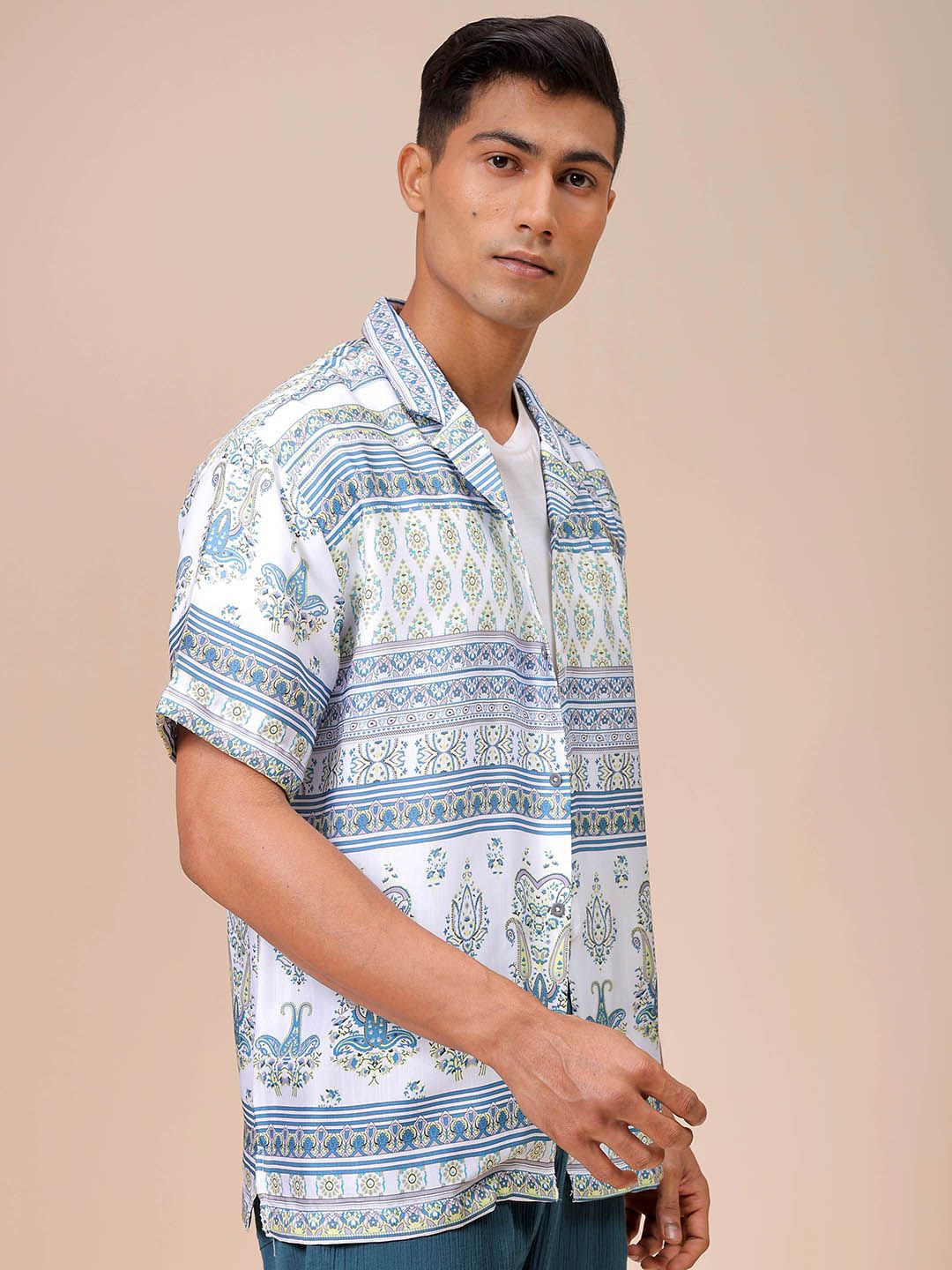 The Indian Garage Co Men Relaxed Fit Indie Printed Resortwear Shirt