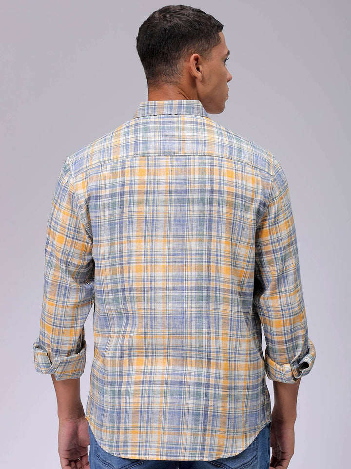 The Indian Garage Co Men Slim Fit Multi Stripes Opaque Striped Casual Shirt