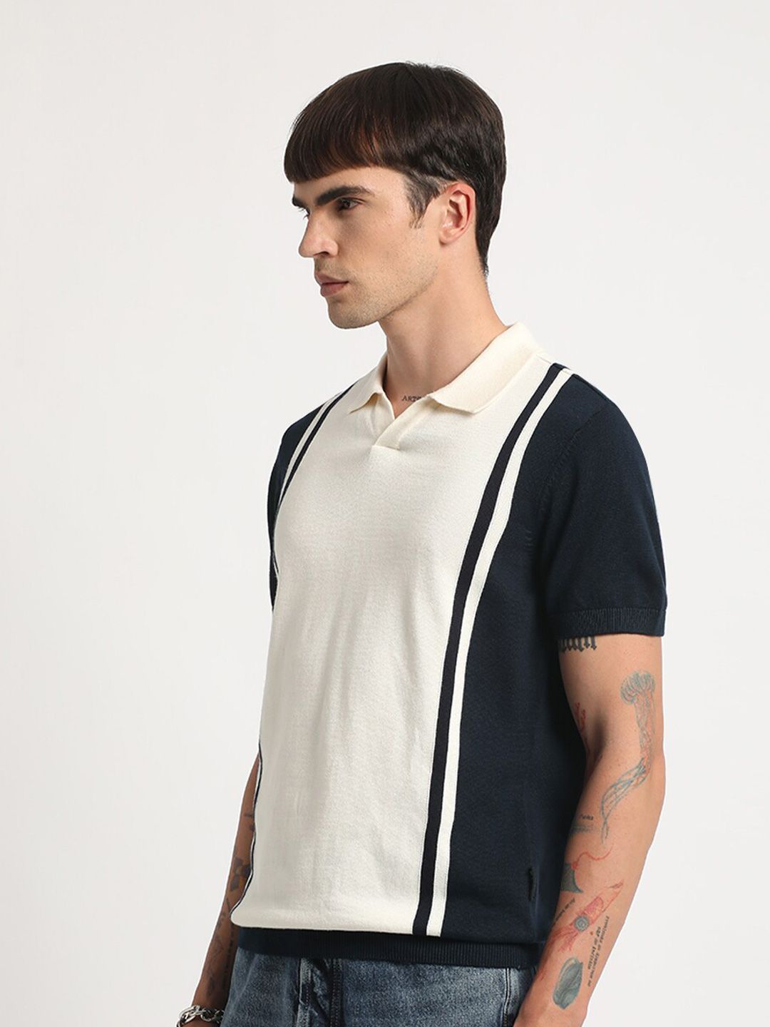 THE BEAR HOUSE Polo Collar Pure Cotton T-shirt