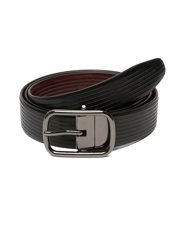 Teakwood Leathers Men Textured Leather Reversible Formal Belt