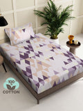Myntra Elegant Homes Geometric 400 TC Pure Cotton Single Bedsheet With 1 Pillow Cover