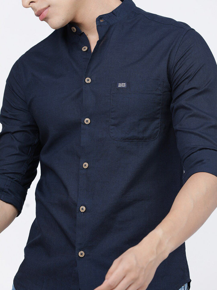 The Indian Garage Co Men Navy Blue Casual Shirt