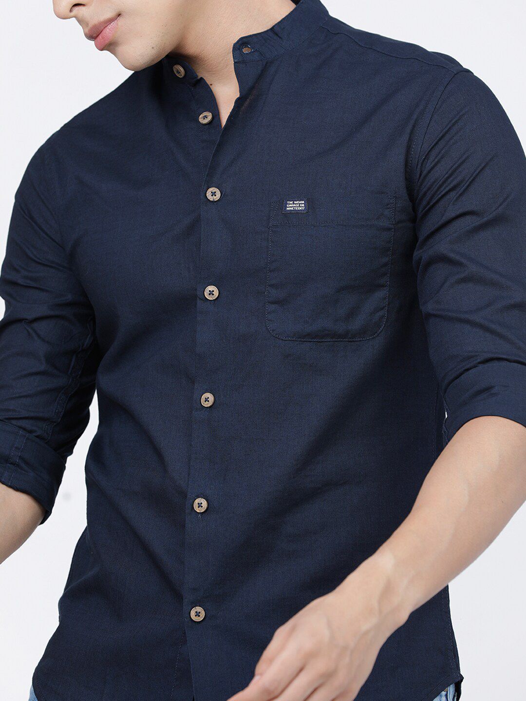 The Indian Garage Co Men Navy Blue Casual Shirt