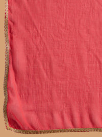 Indo Era Floral Yoke Design Straight Sequinned Kurta with Trousers & Dupatta