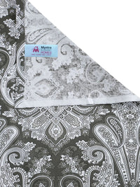 Myntra Elegant Homes Olive Green & Grey Floral 400 TC Bedsheet with 2 Pillow Covers