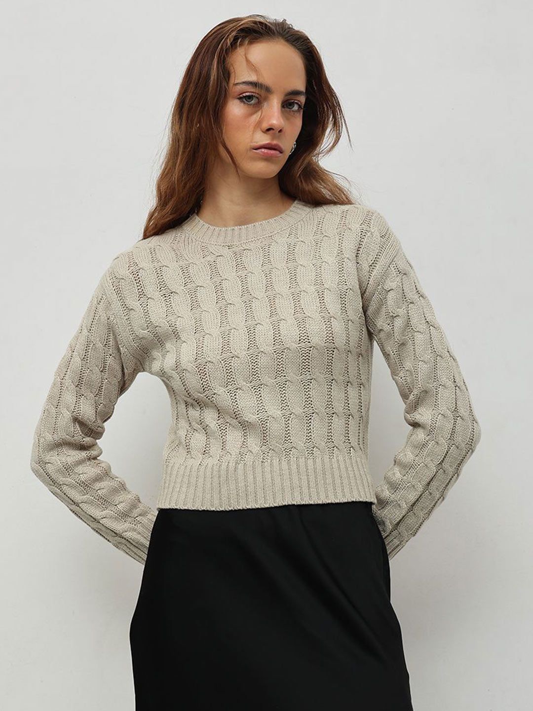STREET 9 Women Cable Knit Pullover