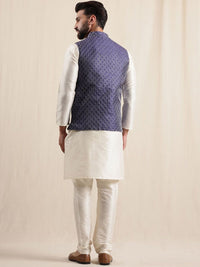 Anouk Mandarin Collar Straight Kurta With Pyjamas
