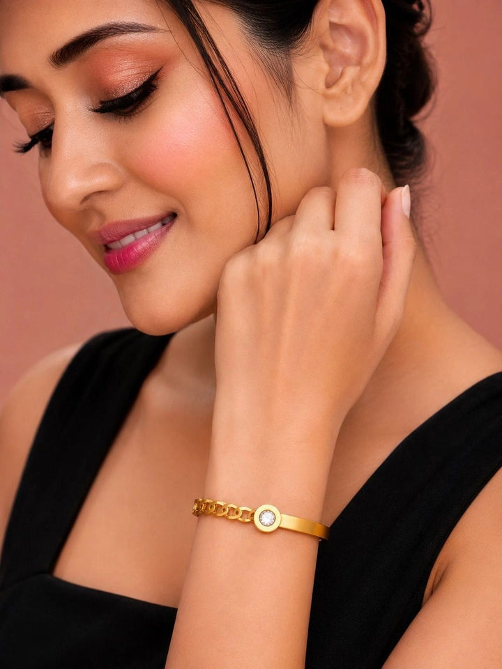 VOGUE PANASH Women Brass Gold-Plated Bangle-Style Bracelet