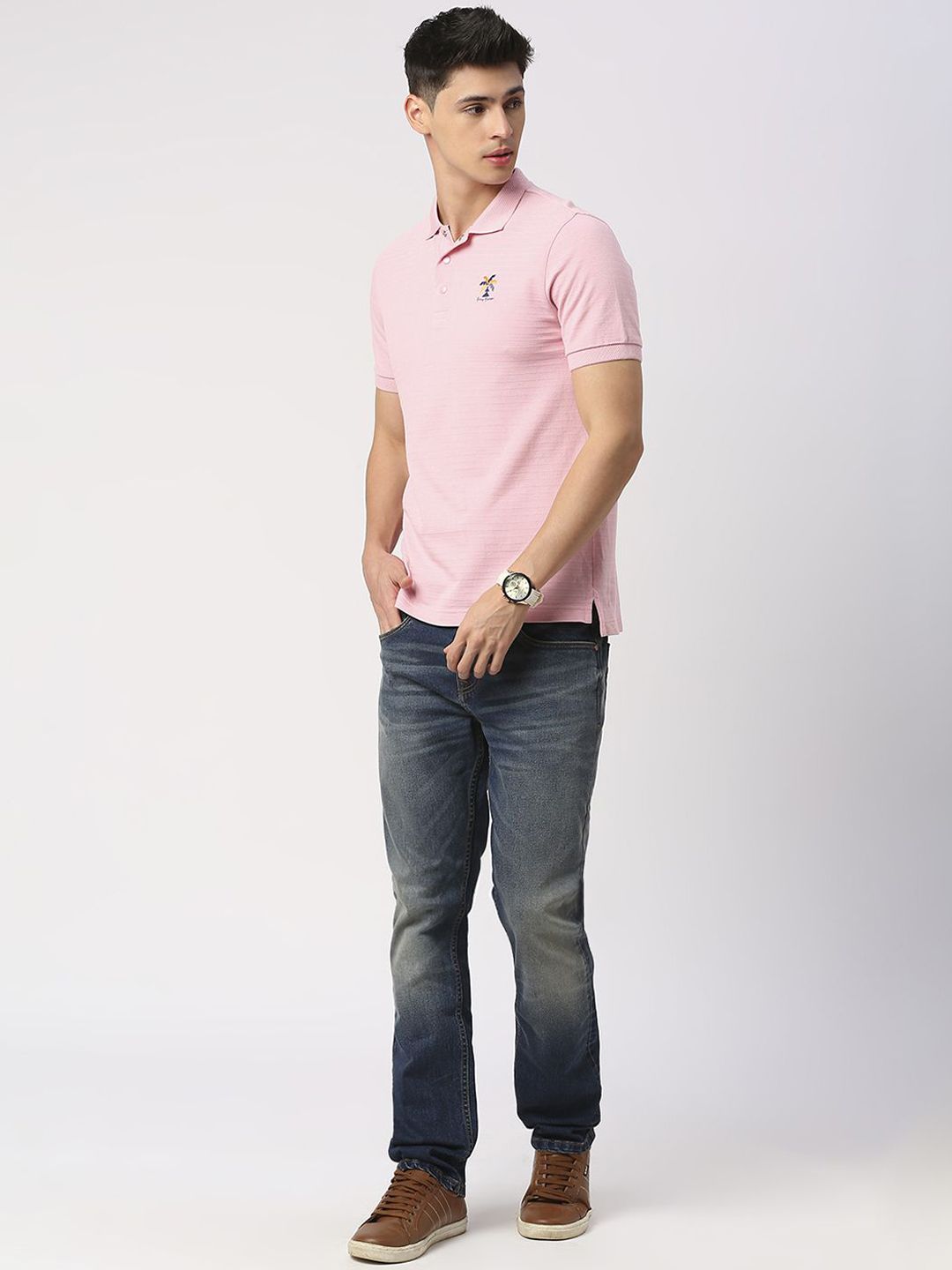 Being Human Men Slim Fit Clean Look Light Fade Jeans