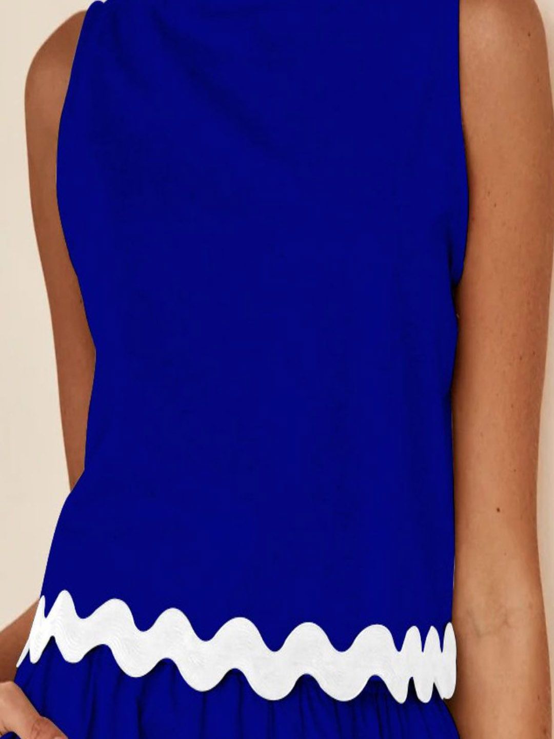 all about you Ruffle Waves Round Neck Top With Shorts Co-Ords