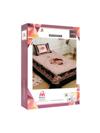 Myntra Elegant Brown Floral Printed Dilengkapi 400 TC Single Cadar 7D & 1 Sarung Bantal