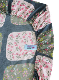 Myntra Elegant Homes Grey & Pink Floral 300 TC King Bedsheet with 2 Pillow Covers