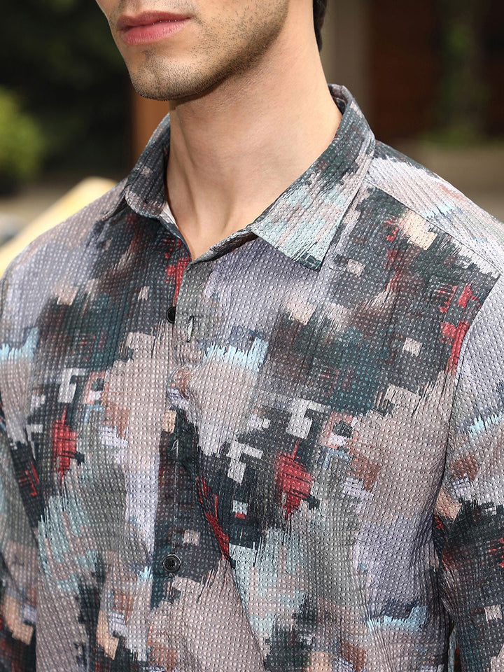 Campus Sutra Men Comfort Printed Casual Shirt
