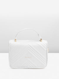 DressBerry Textured Structured Satchel Bag