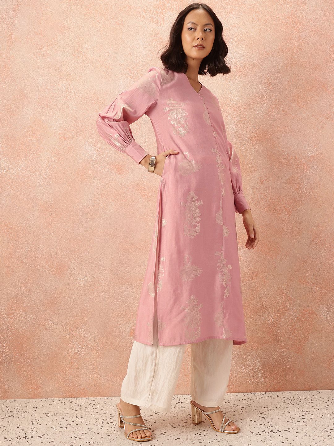 all about you Ethnic Motifs Print Straight Kurta