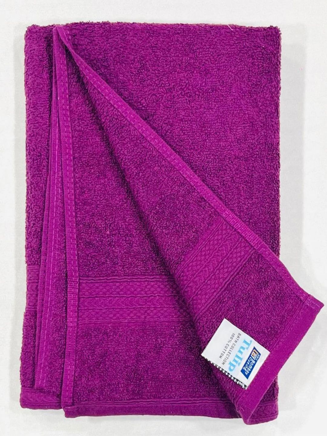 BOMBAY DYEING Tulip Purple Pure Cotton 450 GSM Bath Towel