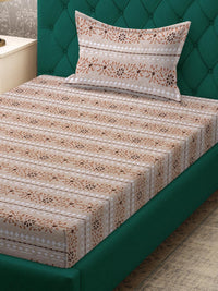KLOTTHE Cadar Bujang Kapas Bunga Beige