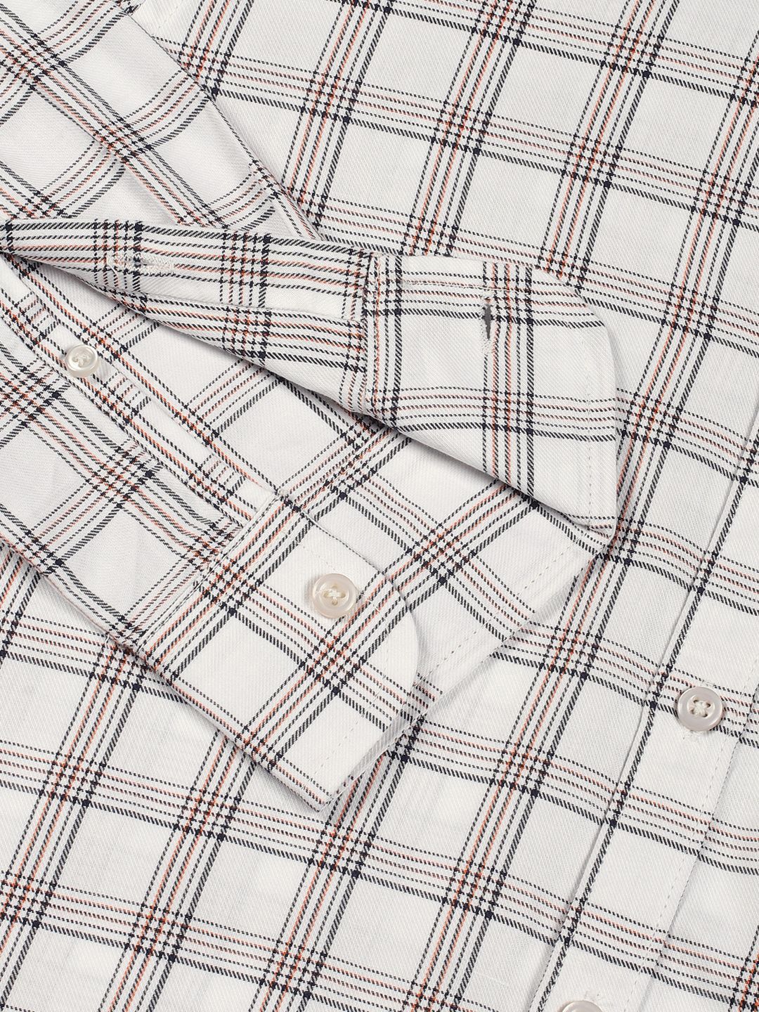 Thomas Scott Men Premium Slim Fit Opaque Checked Casual Shirt