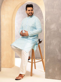 SOJANYA PLUS Floral Printed Mandarin Collar Straight Kurta