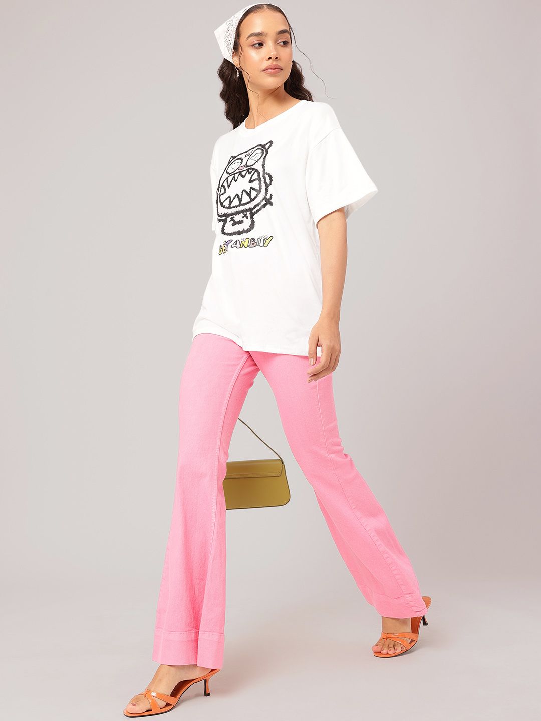 DressBerry Casual Comic Playful Printed Relax Longline Tee