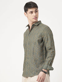 VASTRADO Men Classic Slim Fit Floral Opaque Casual Shirt