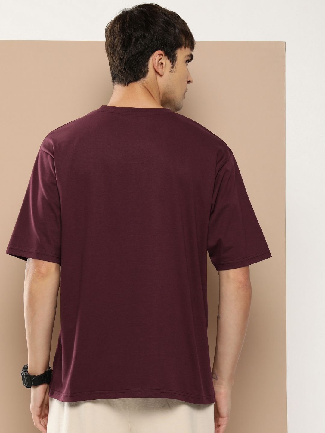 Difference of Opinion Men Graphic Printed Embossed Oversized T-shirt