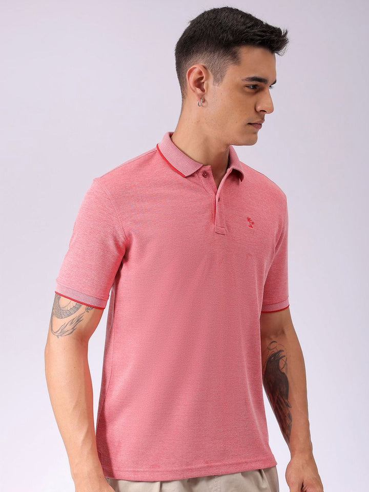 The Indian Garage Co Men Solid Polo Collar T-shirt