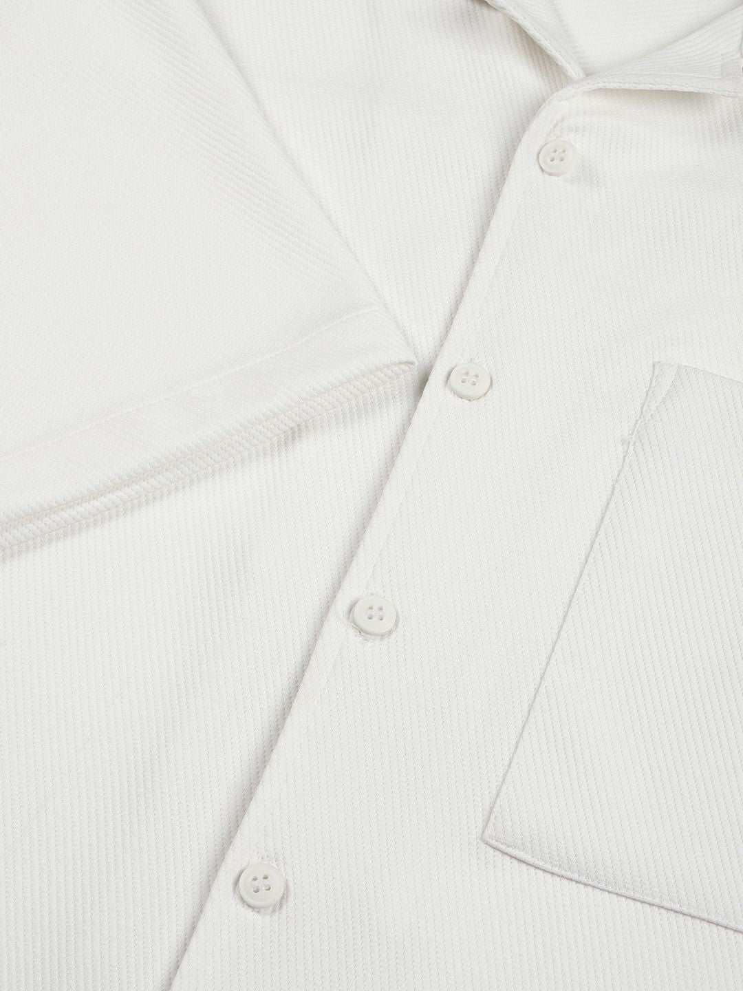 Thomas Scott Men Premium Cuban Collar Textured Casual Shirt