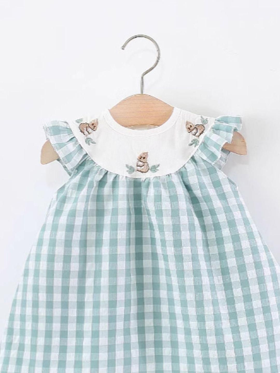 YK Checked A-Line Dress