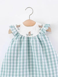 YK Checked A-Line Dress