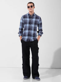 The Indian Garage Co Checked Cotton Slim Fit Casual Shirt