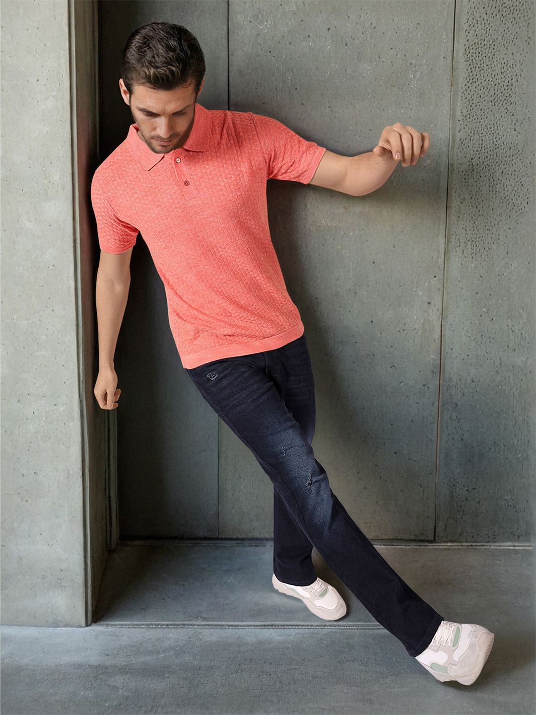 The Indian Garage Co Shirt Collar Acrylic Sweaters