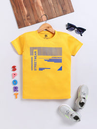 HRX by Hrithik Roshan Boys Typography Printed Rapid-Dry T-shirt
