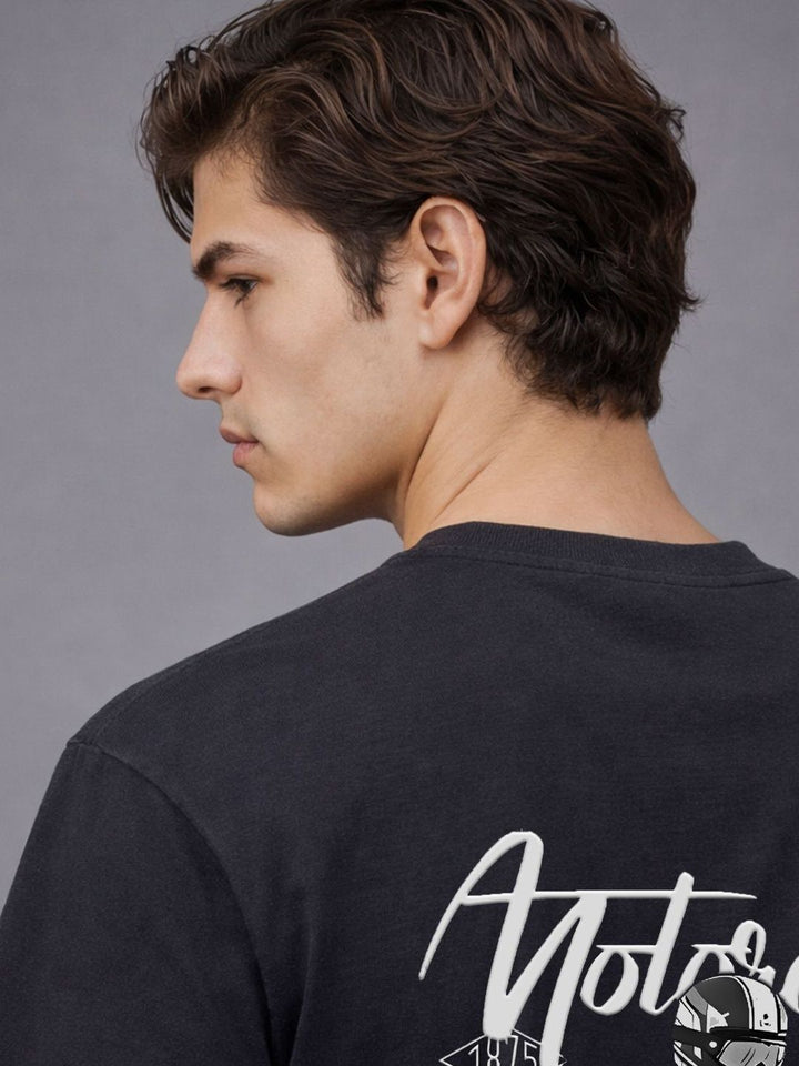 ADRO Men Printed Drop-Shoulder Sleeves T-shirt