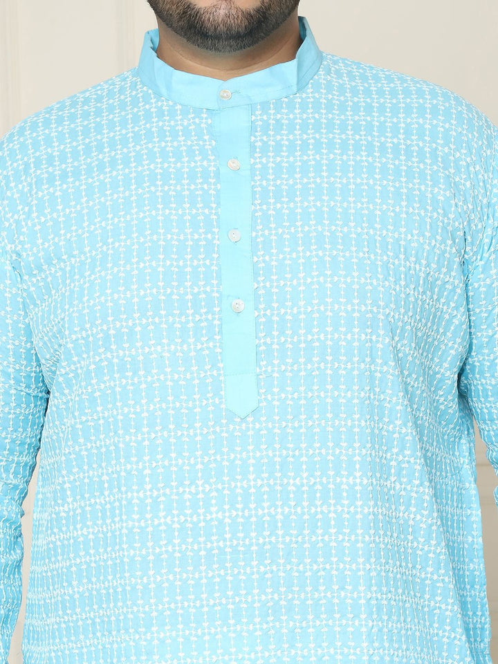 SOJANYA PLUS Benang Sulam Bunga Berfungsi Kurta Lurus Kapas Tulen dengan Piyama