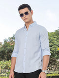 Thomas Scott Premium Seersucker Button-Down Collar Cotton Shirt